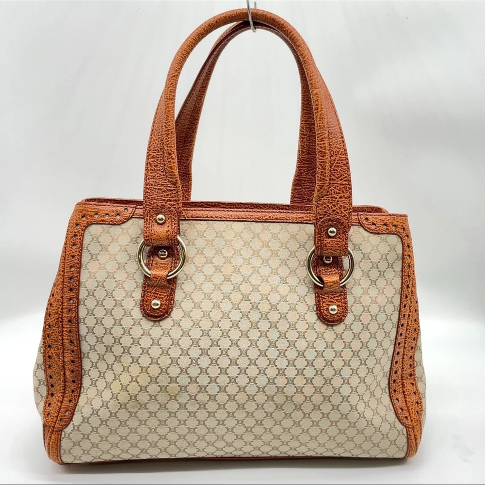 Celine Triomphe Macadam Canvas x Leather Tote Bag NS100497 - Picture 3 of 16